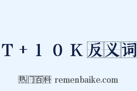 T+10K反义词是什么意思的图片